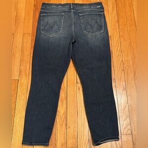 Mother Jeans The Looker Crop Medium Wash “On The Edge” High Rise Jeans Size 34